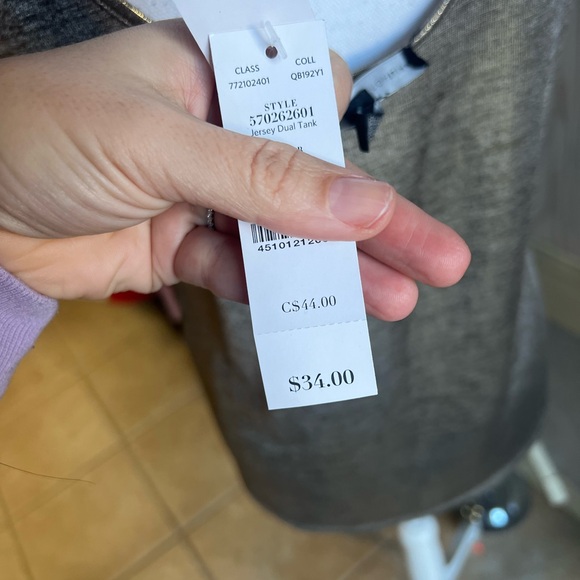 White House Black Market Metallic Sleeveless Top - Picture 5 of 6